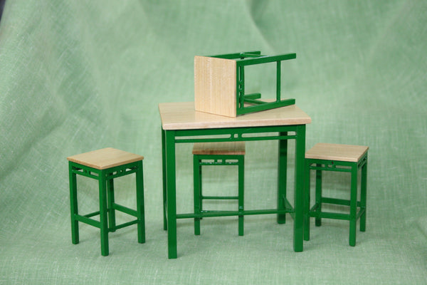 Country Kitchen Table and Stools