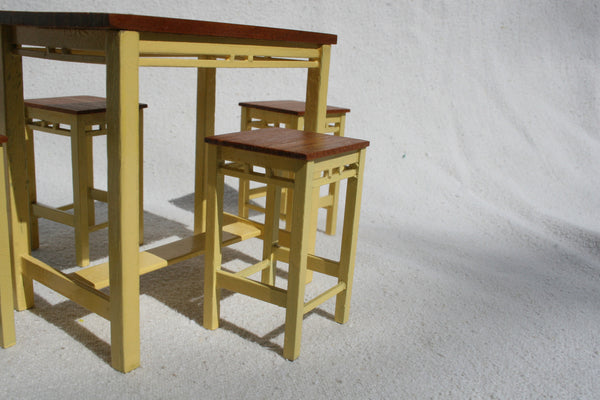Country Kitchen Table and Stools